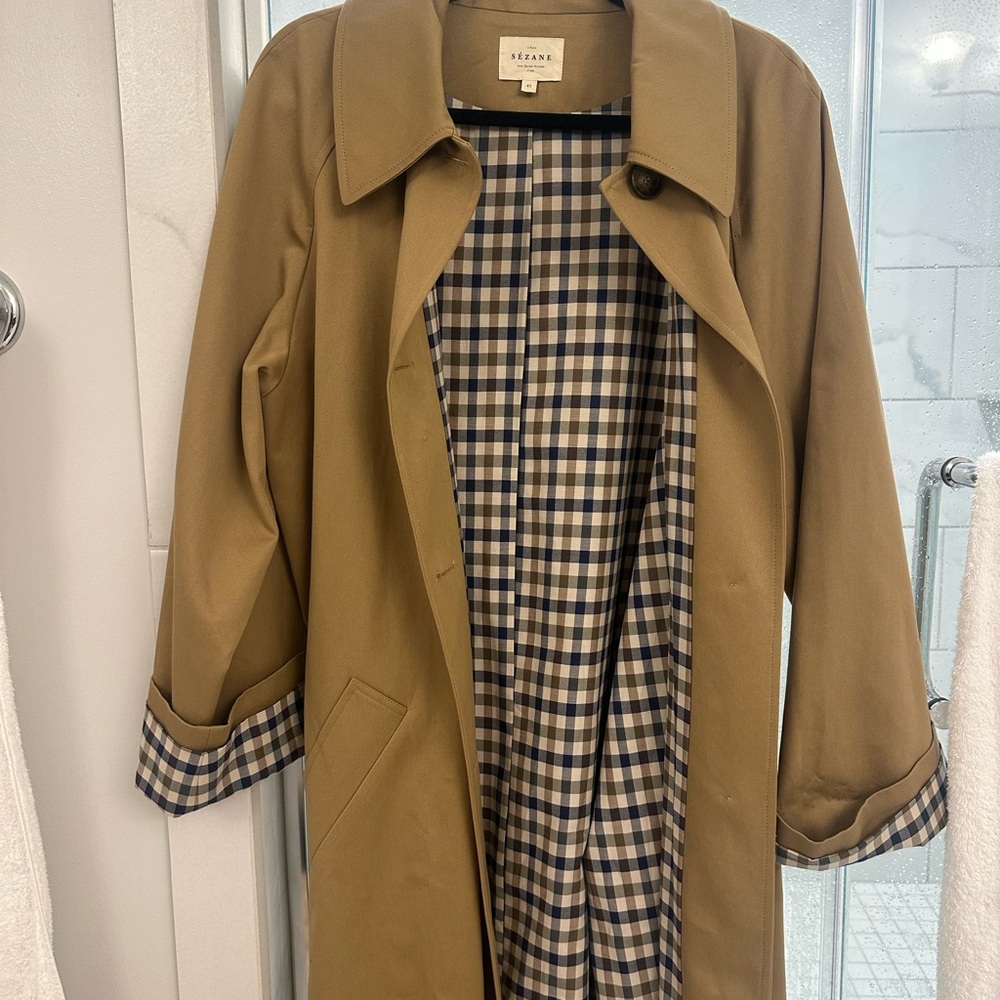 Sezane Tan Trench Coat - Picture 6 of 6
